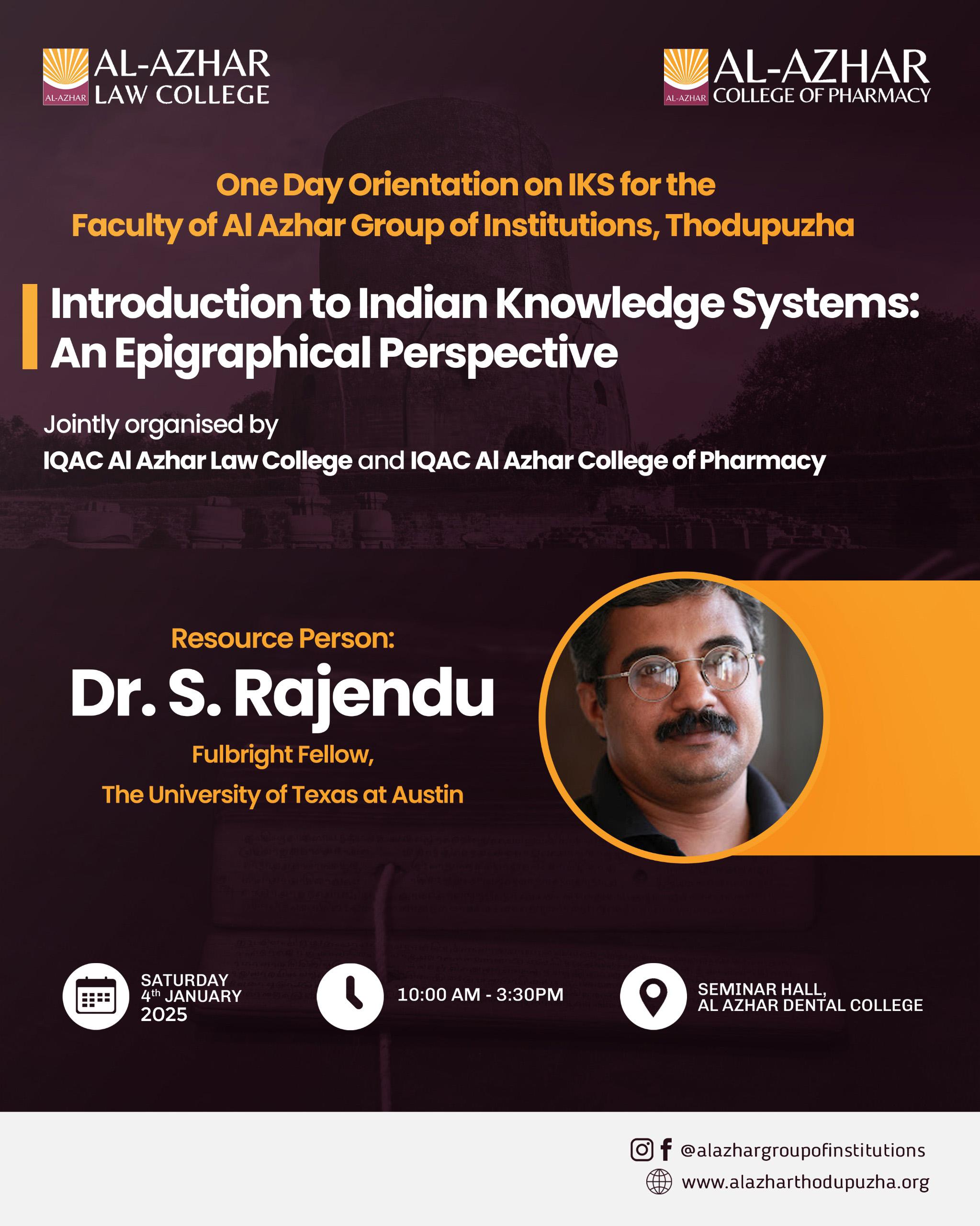 One Day Orientation on IKS for the Faculty of Al Azhar group of Institutions
