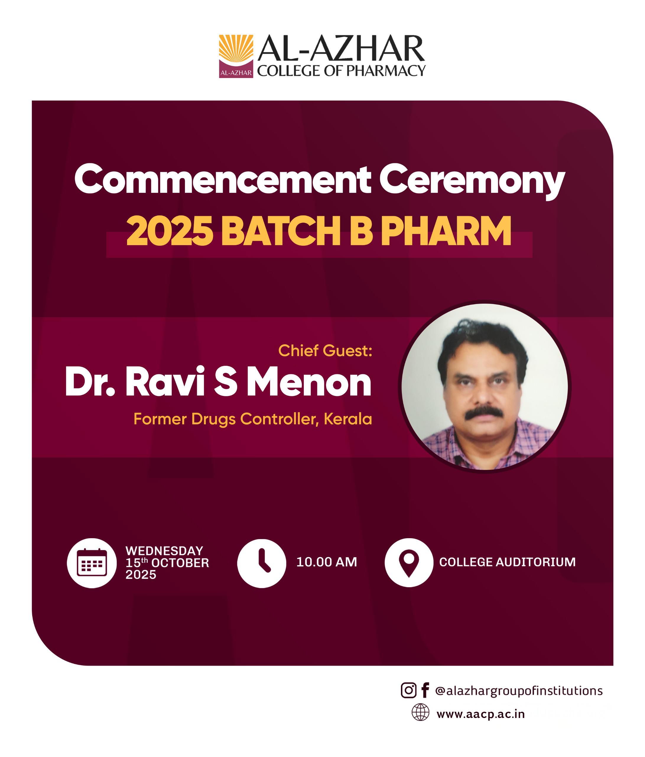 COMMENCEMENT CEREMONY- B PHARM 2025 BATCH