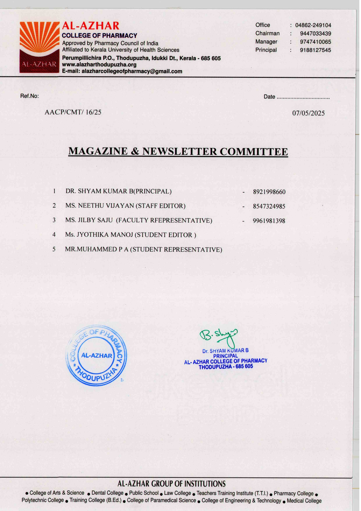 MAGAZINE AND NEWSLETTER COMMITTEE