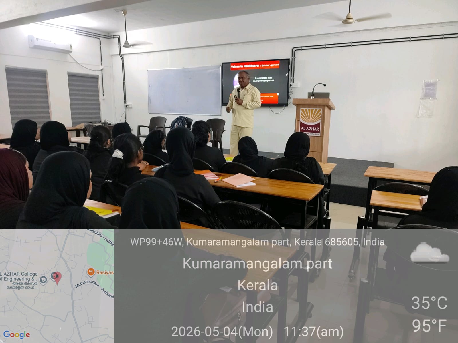 Dr. Sachin Parab interacting with students